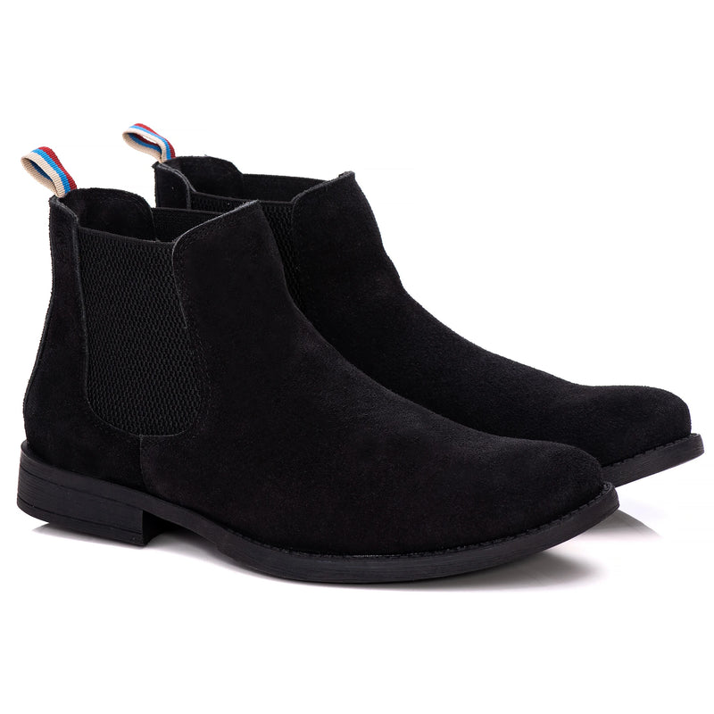 Botina Masculina Shelsea Couro Camurça Legitimo