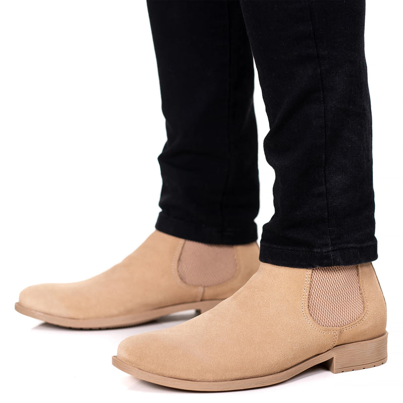 Botina Masculina Shelsea Couro Camurça Legitimo