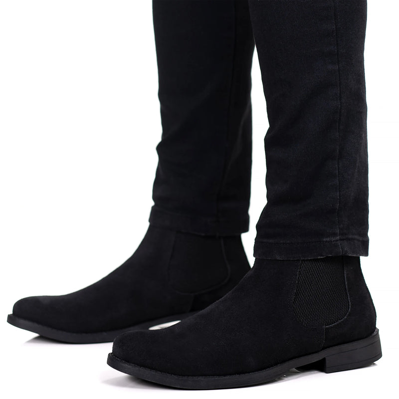 Botina Masculina Shelsea Couro Camurça Legitimo