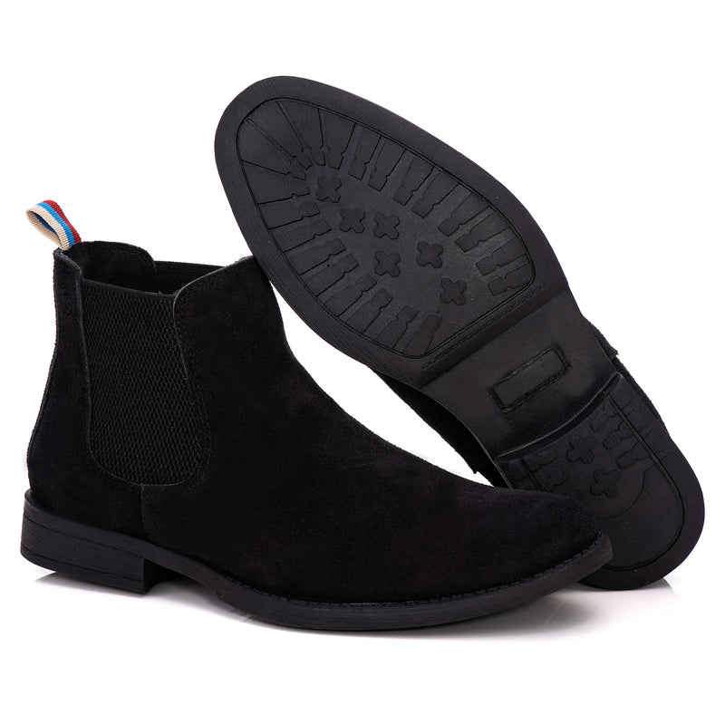 Botina Masculina Shelsea Couro Camurça Legitimo